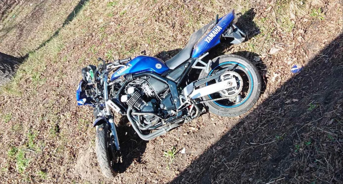 Wypadek motocyklisty na DK-62 w Łochowie, fot. OSP  KSRG Łochów ul. Fabryczna