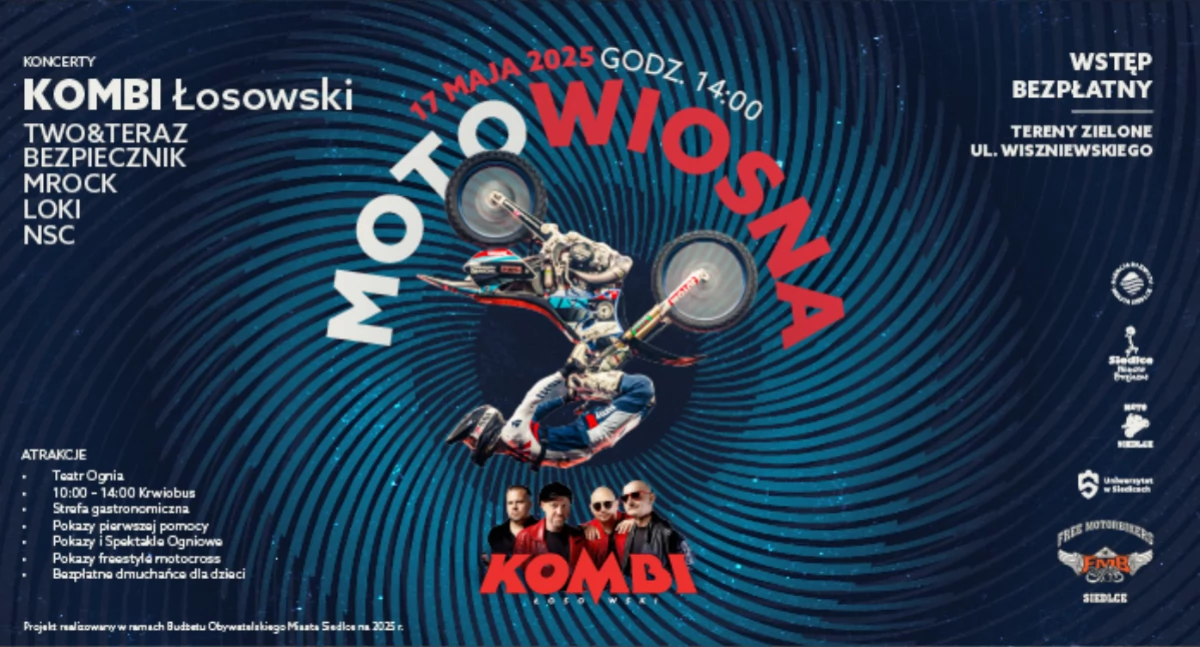 Promocja, Motowiosna Siedlcach atrakcji koncert zespołu KOMBI! - zdjęcie, fotografia