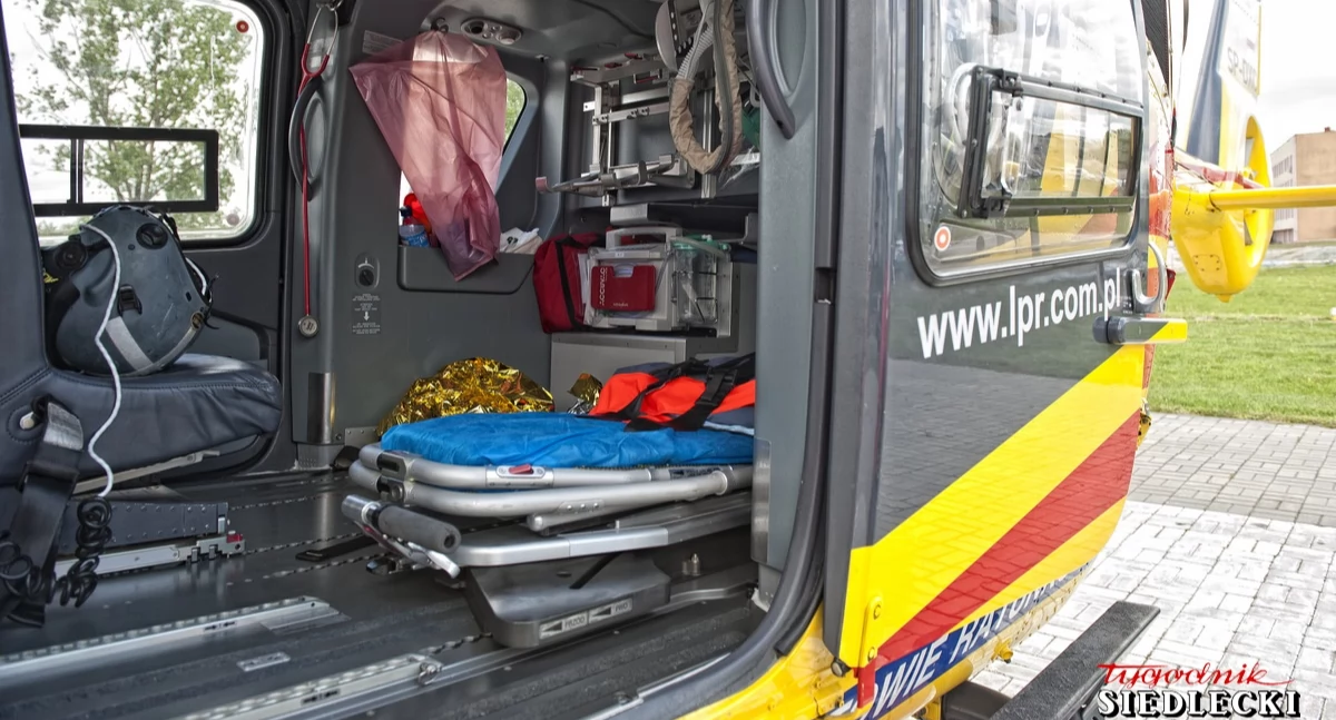 Na miejscu tragedii lądował śmigłowiec LPR. Fot. Aga Król