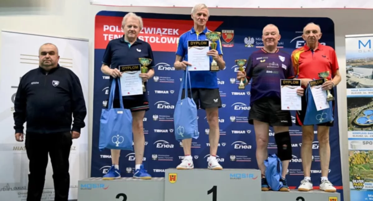 Jerzy Głuchowski na najwyższym stopniu podium  8. Grand Prix Polski Masters w Olkuszu. Fot. arch. pryw.