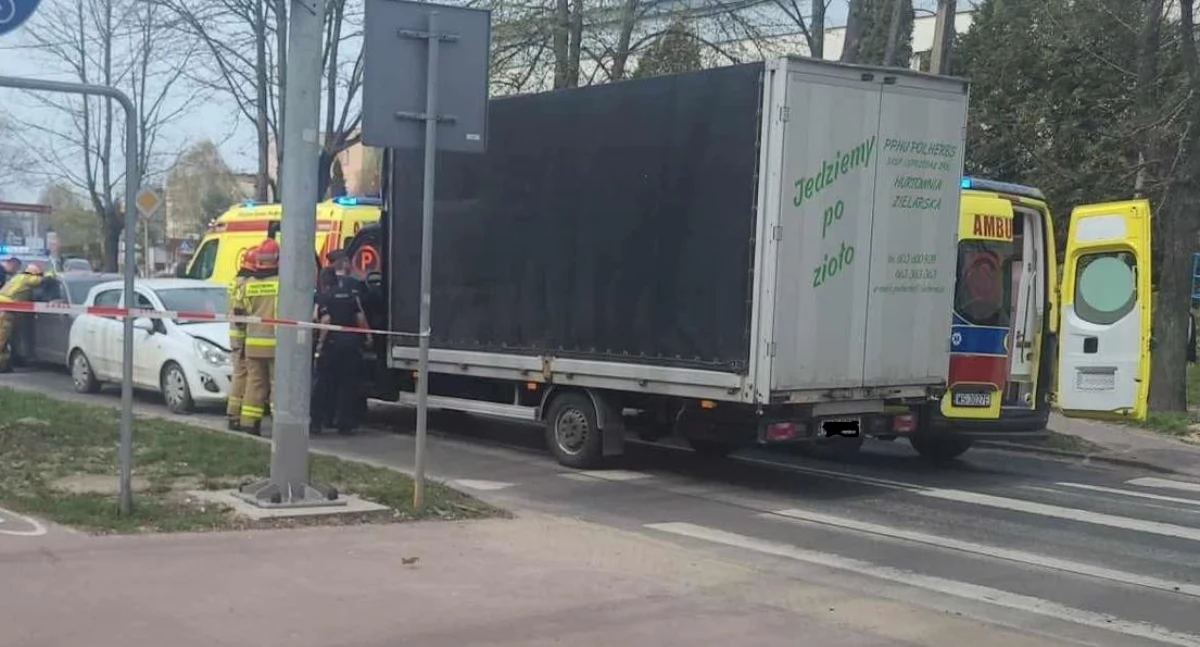 Zderzenie na ul. Wolności w Sokołowie Podlaskim, fot. fanapage Samochody Ratownicze
