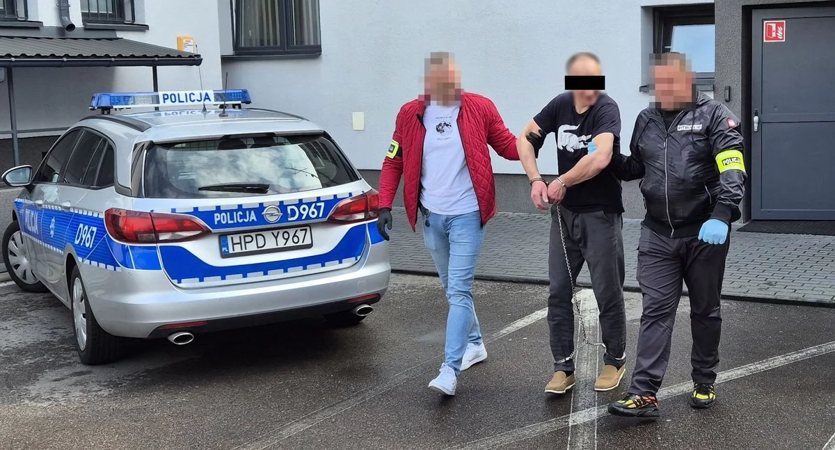 46-latek trafił na trzy miesiące do aresztu za znęcanie nad żoną i córkami. Fot. KPP Łuków