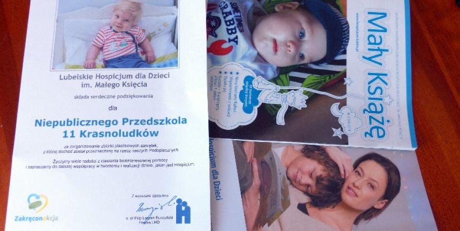 Podziękowanie dla Niepublicznego Przedszkola 11 Krasnoludków w Siedlcach, fot. Ana