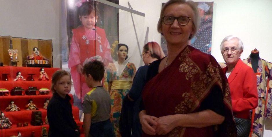 Halina Budziszewska w sari, pożyczonym przez Agnieszkę Kondracką-Bylińska, fot. Ana