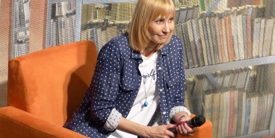 Agnieszka Dydycz w Bibliotece na Kolejowej W Sokołowie Podlaskim, fot. Ana