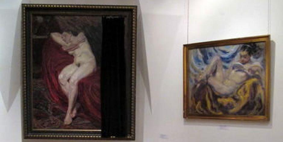 Akty, namalowane przez Małgorzatę Ładę-Maciągową, pierwszy od lewej... najnowszy nabytek Muzeum Regionalnego w Siedlcach, fot. Ana