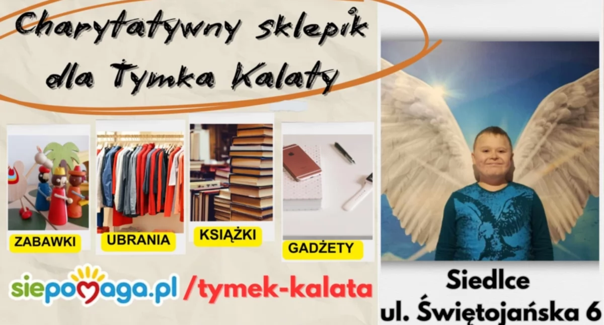 Zdrowie, Sklepik charytatywny Tymka Kalaty Otwarcie jutro! - zdjęcie, fotografia