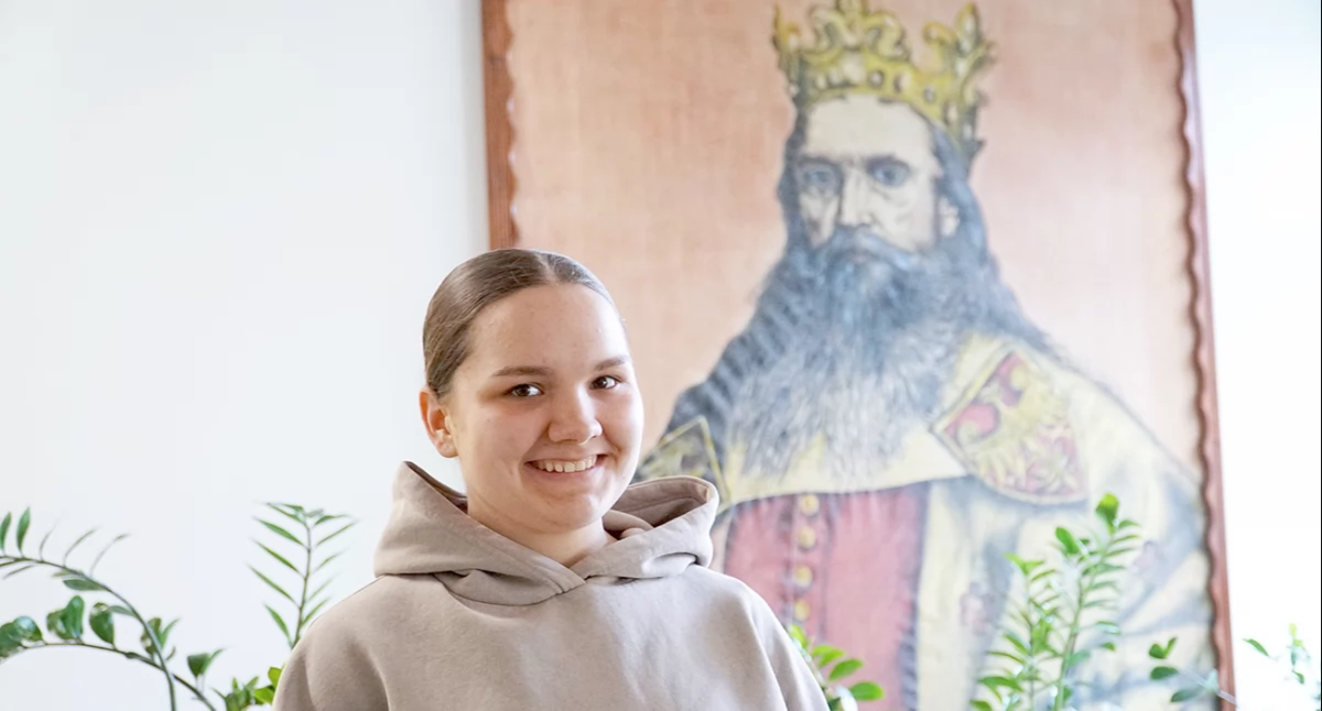 Zosia jest chlubą IV Zespołu Szkół Ponadpodstawowych  im. Kazimierza Wielkiego w Siedlcach. Fot. Sirris