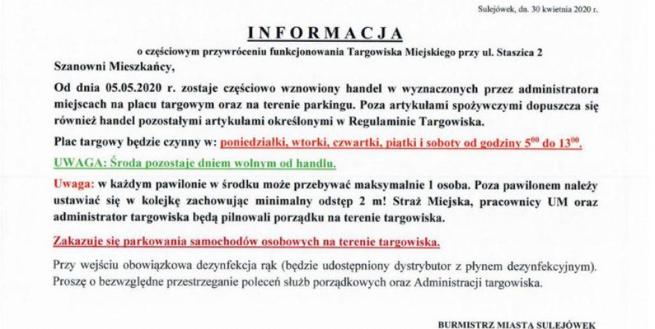 Decyzja Burmistrza - fot. UM Sulejówek