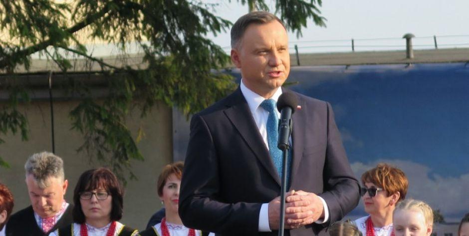 Andrzej Duda podczas ubiegłorocznej wizyty w Łosicach 