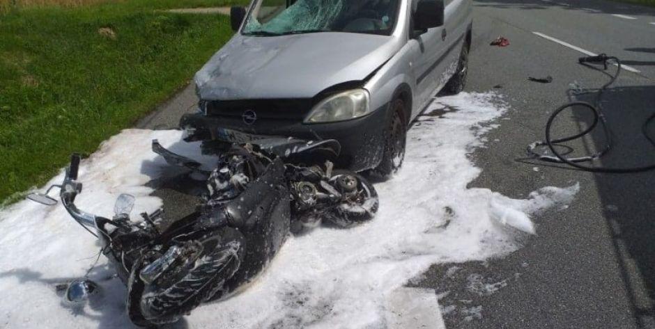 Wypadek w Grochówce - fot. s