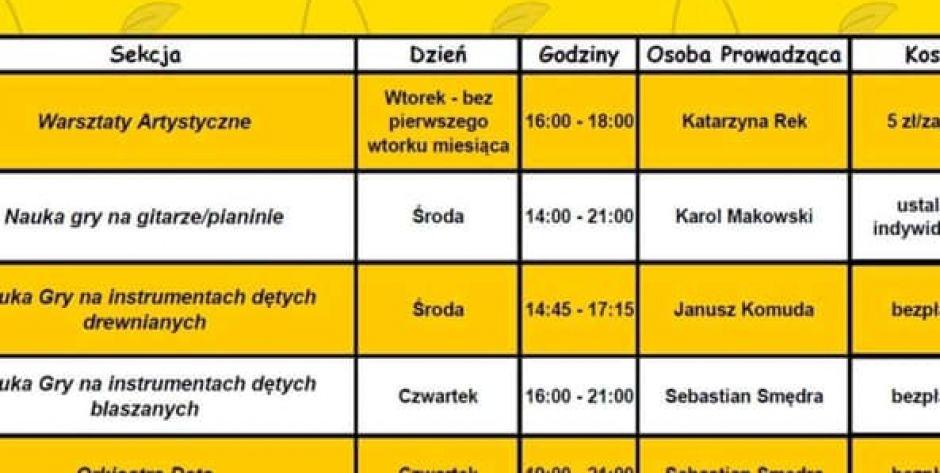 plan zajęć - fot. GOK