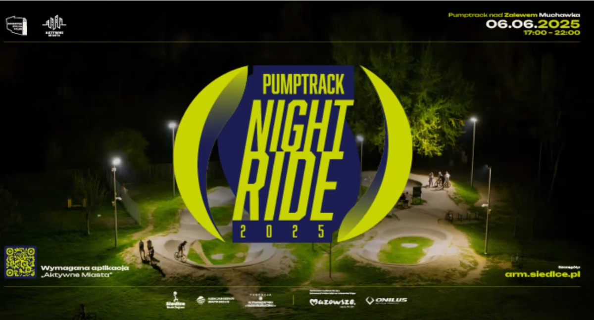 Inne sporty, Nocna rywalizacja dwóch kółkach Pumptrack Night czerwca Siedlcach! - zdjęcie, fotografia