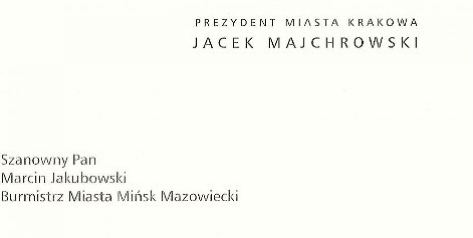 List Prezydenta Krakowa  - fot. UM