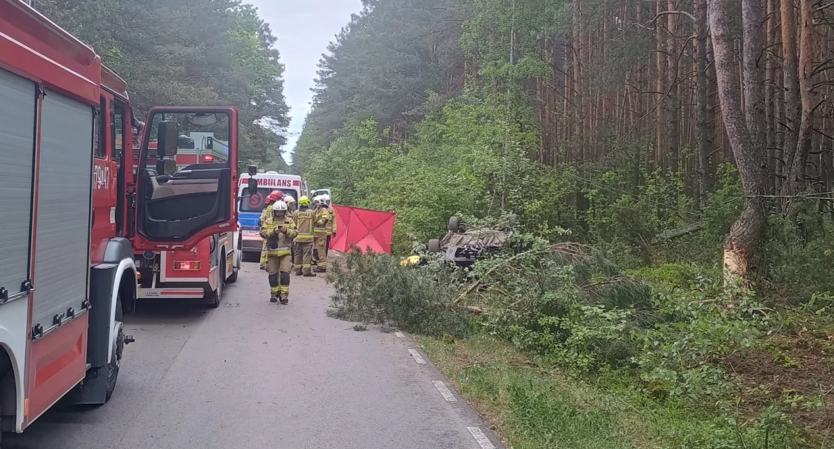 Dramatyczne popołudnie w powiecie łukowskim – zginęły dwie osoby - zdjecie PSP w Łukowie