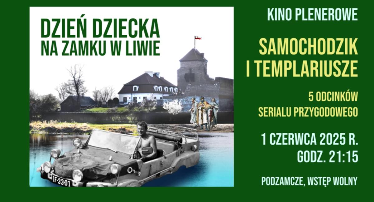 Kino/Teatr, Zamek Liwie „Samochodzik templariusze” kinie plenerowym - zdjęcie, fotografia