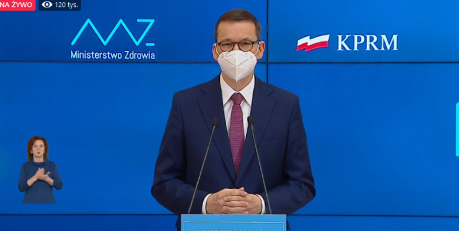 Premier Mateusz Morawiecki, zrzut z ekranu - fot. ds