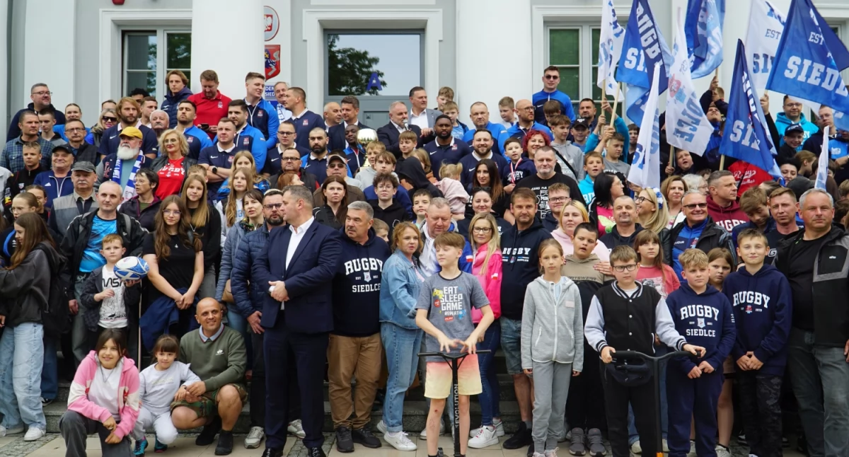 Rugbyści Pogoni Siedlce mistrzami Polski - feta po historycznym sukcesie. fot. Siriss
