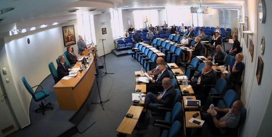 Sesja Rady Miasta Siedlce kadr z transmisji - fot. df
