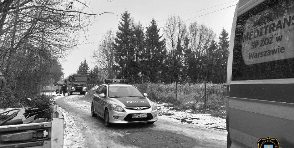 Śmierć w Sulejówku - fot. OSP Sulejówek - fot. f