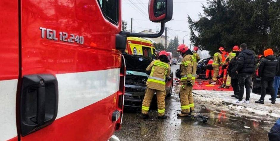 Wypadek na ul. Południowej w Siedlcach fot. Czytelnik