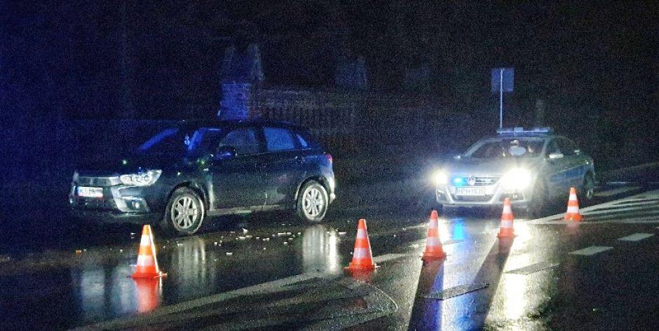 Potrącenie pieszego w Mordach - fot. Aga Król