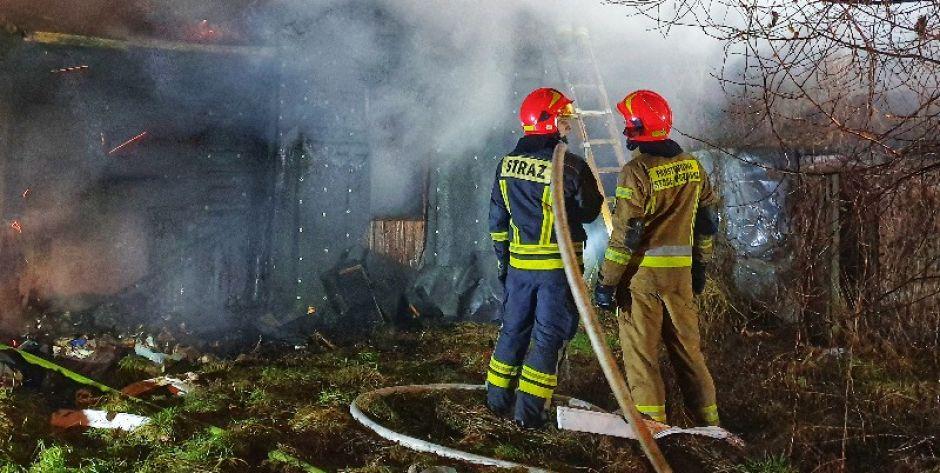 Pożar pustostanu przy ul. Przymiarki - fot. Aga Król