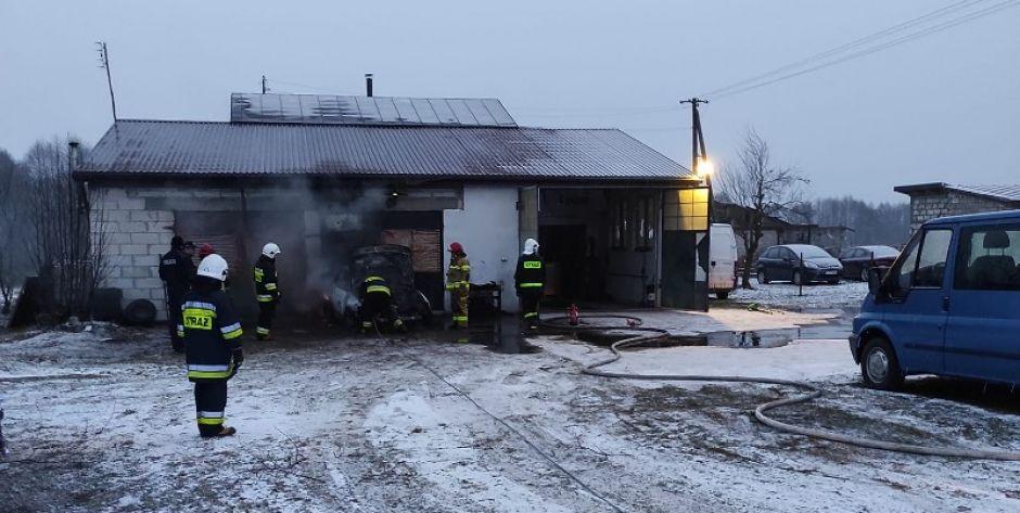 Pożar w miejscowości Jarczówek, fot. OSP Stanin  - fot. OSP Stanin