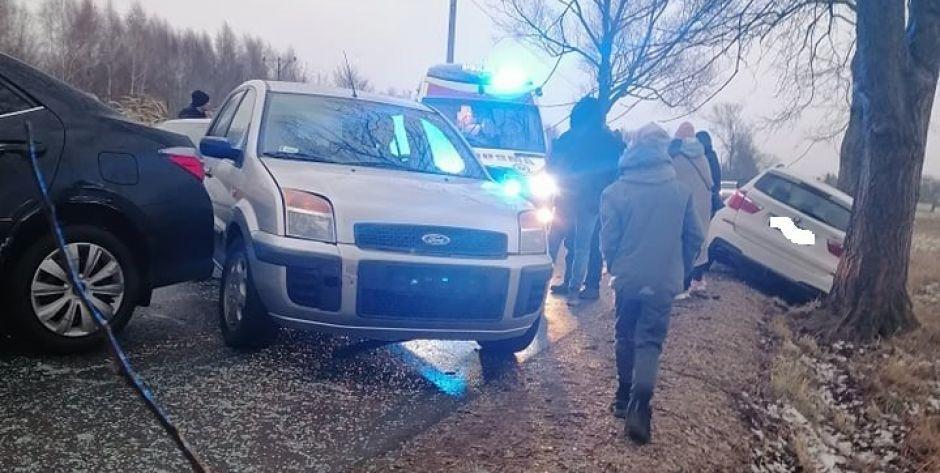 Zderzenie na trasie Strzała- Purzec (fot. Pyt)