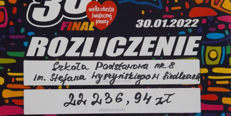 Rozliczenie wolontariuszy WOŚP z siedleckich szkół. - fot. arch