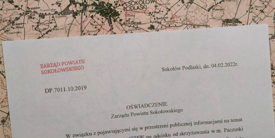 Oświadczenie Zarządu Powiatu Sokołowskiego 