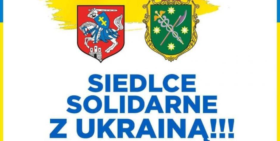 Siedlce solidarne z Ukrainą - fot. W