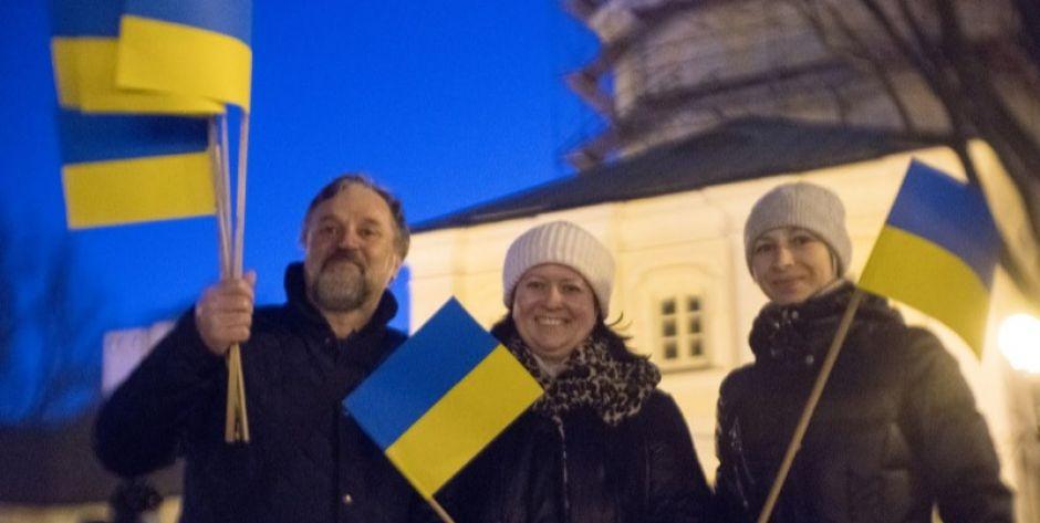 Wiec Siedlce Solidarne z Ukrainą fot. pyt