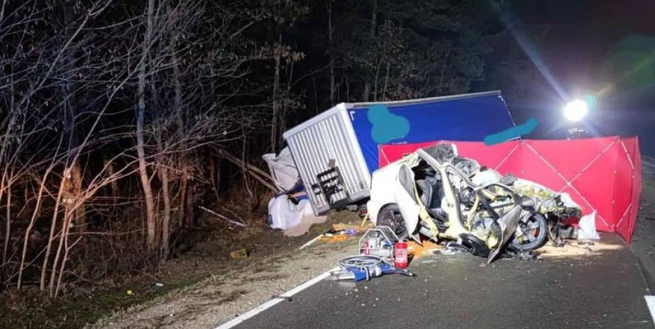 Śmiertelny wypadek w Ołdakowiźnie - droga nieprzejezdna! - fot. OSP Stanisławów