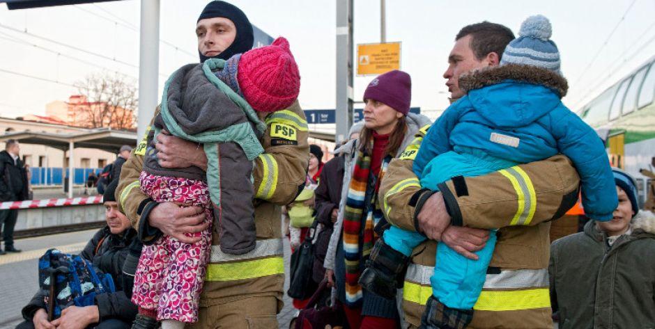Uchodźcy z Ukrainy przyjechali pociągiem do Siedlec - fot. Aga Król