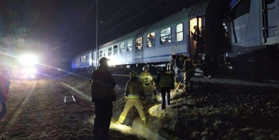 Śmiertelne potracenie przez pociąg na trasie Mińsk Mazowiecki - Mińsk Mazowiecki Anielina - fot. OSP Mińsk Mazowiecki - fot. m