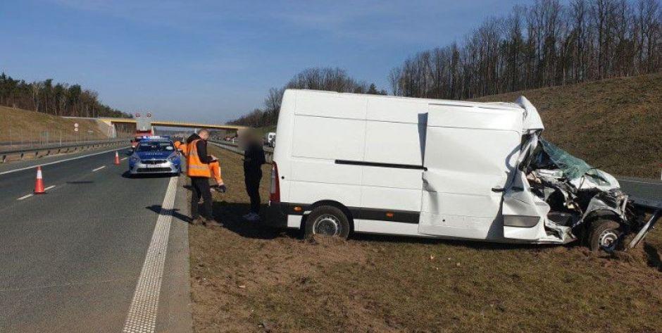Uderzył w tył ciężarówki - był zmeczony - fot. KPP Garwolin - fot. w