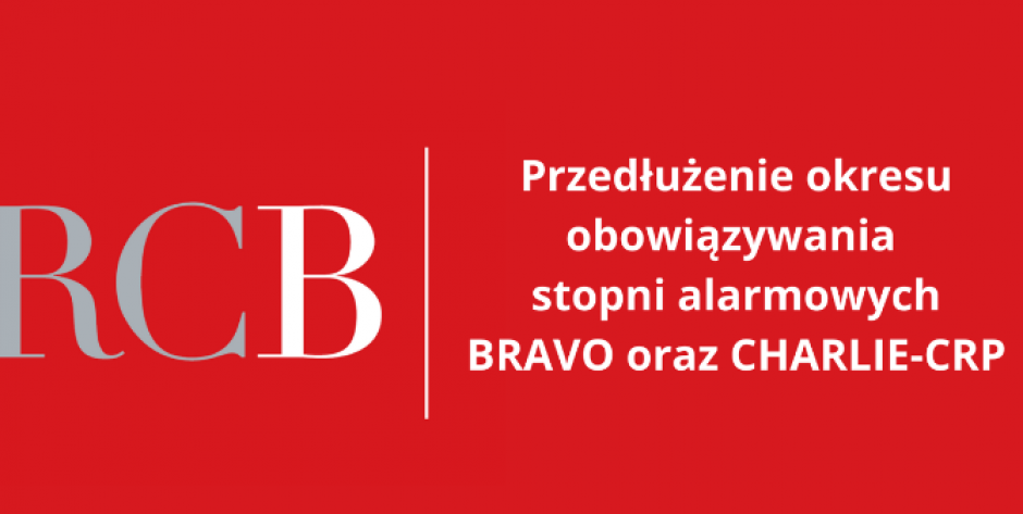 Przedłużenie stopni alarmowych BRAVO oraz CHARLIE-CRP - fot. s