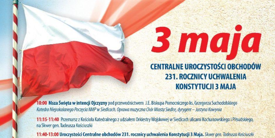 Uroczystości majowe w Siedlcach! - fot. plakat