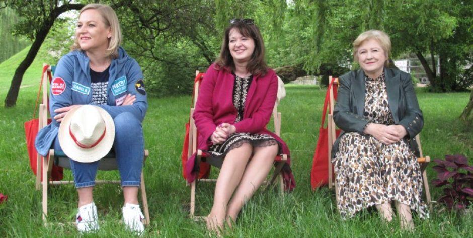 Od lewej: Izabela Stelmańska, Janina Ewa Orzełowska i Elżbieta Lanc fot. Siriss