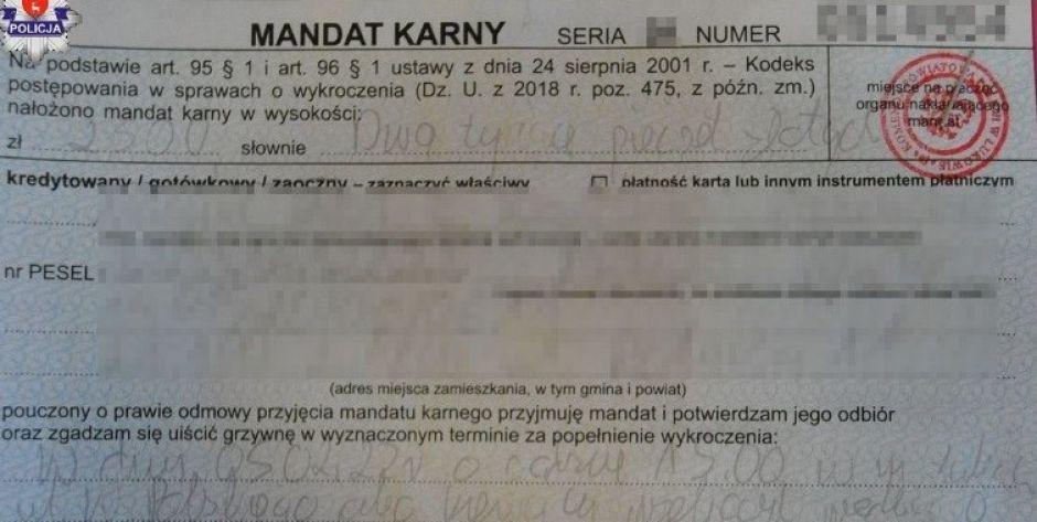 Podczas jednej służby mińscy policjanci wystawili mandaty na ponad 21 tys. złotych! (fot. zdjęcie poglądowe KPP Łuków) - fot. KPP Łuków