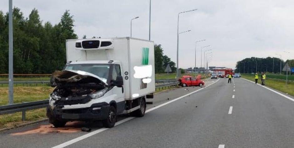 Wypadek na autostradzie A2 - fot. KPP Mińsk Maz. - fot. df