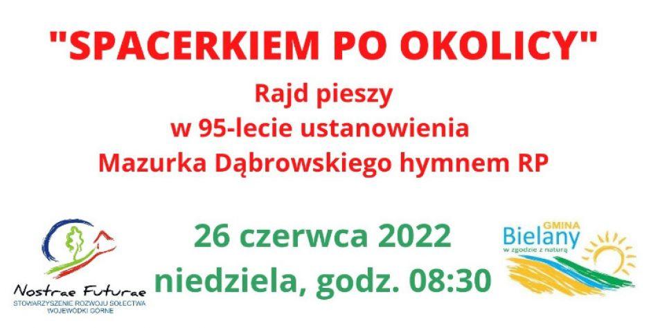 Gmina Bielany, rajd pieszy, plakat - fot. UG Bielany