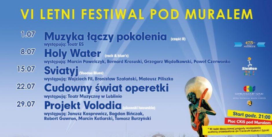 Pierwszy koncert w ramach VI Letniego Festiwalu pod Muralem odbędzie się już 1 lipca!  - fot. plakat