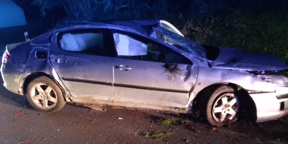 Nie chciał zderzyć się z sarną, zatrzymano mu prawo jazdy - fot. OSP Maciejowice - fot. d