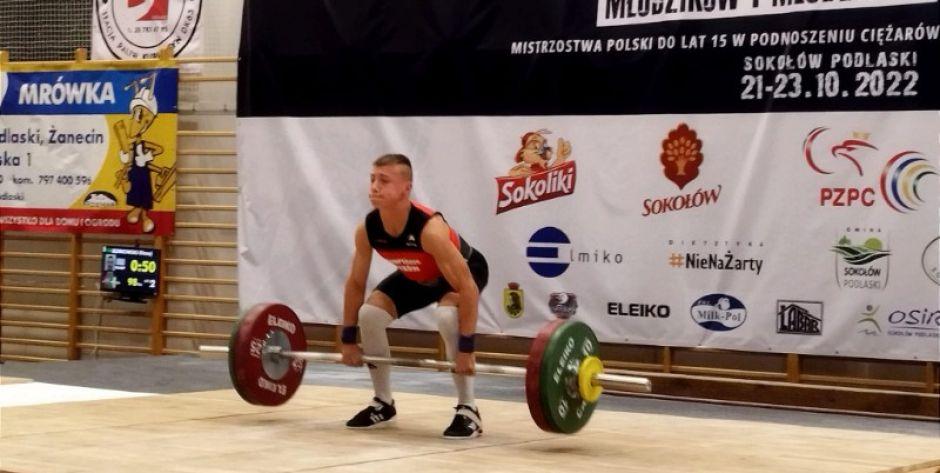 Na podeście Błażej Borkowski fot. Olimpijczyk Łuków - fot. sd