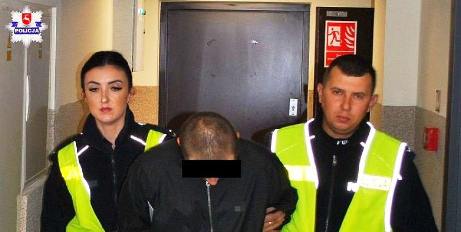 Gmina Łuków: zatrzymali awanturnika. Fot. KPP Łuków - fot. KPP Łuków