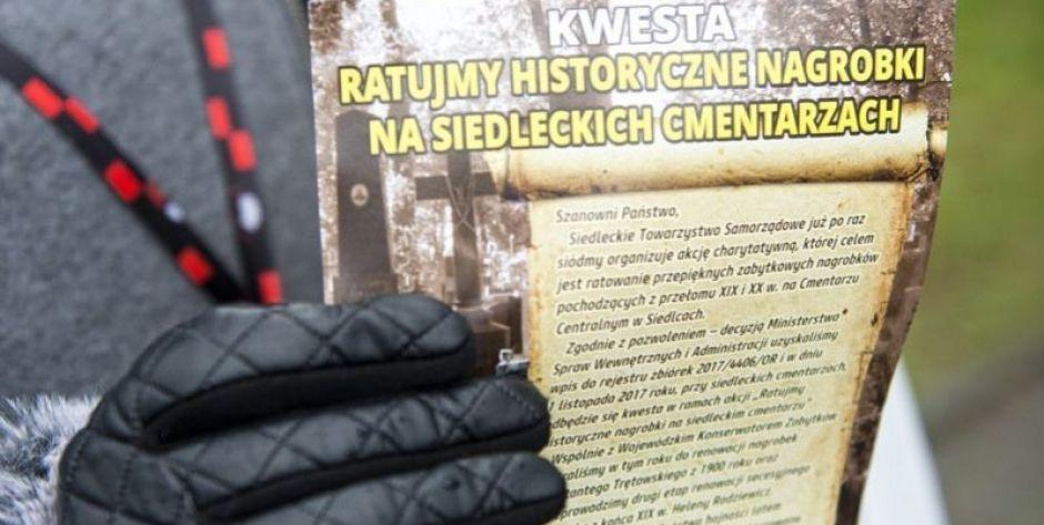Co roku kwestę na siedleckich cmentarzach organizowało Siedleckie Towarzystwo Samorządowe