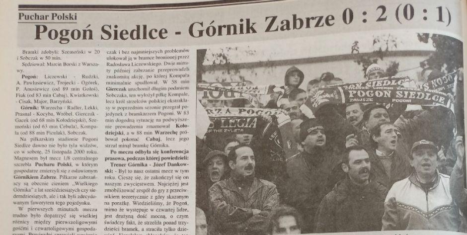 Pogoń Siedlce - Górnik Zabrze arch. TS