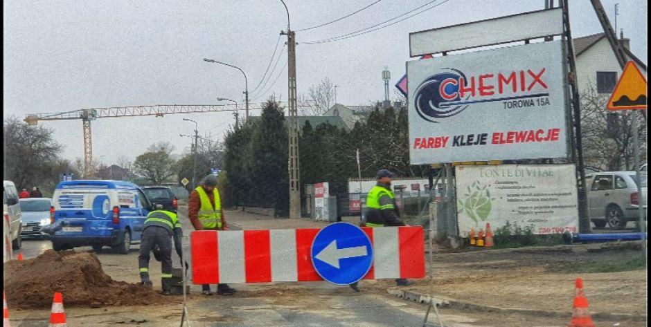 Utrudnienia na ul. Floriańskiej Fot. Aga Król
